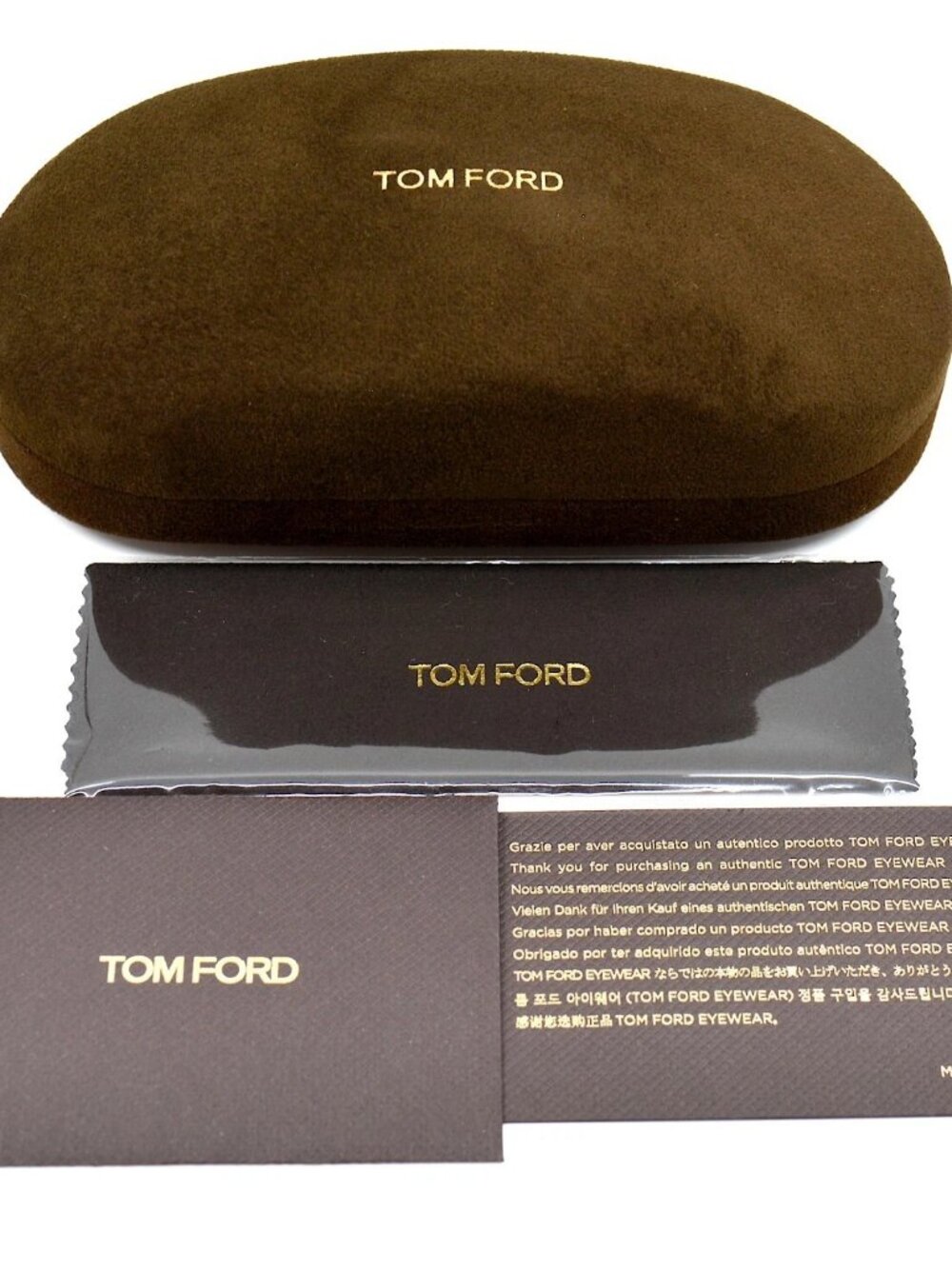TOM FORD TF5930-D-B 063 BLACK HORN BLUE BLOCK LENS AUTHENTIC EYEGLASSES FRAME - Picture 5 of 5